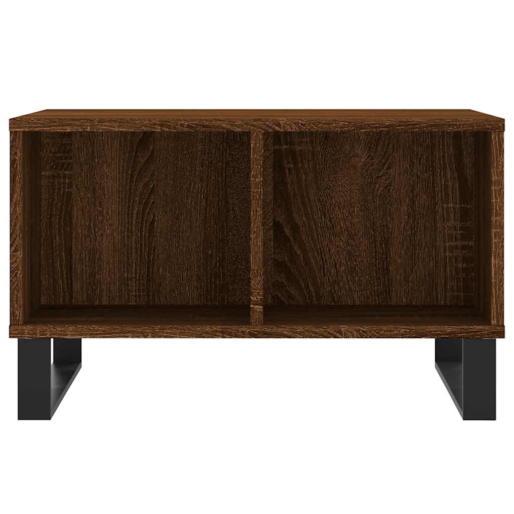 vidaXL Table basse marron aspect chêne 60x50x36,5 cm Bois d'ingénierie
