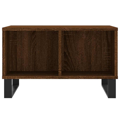 vidaXL Table basse marron aspect chêne 60x50x36,5 cm Bois d'ingénierie