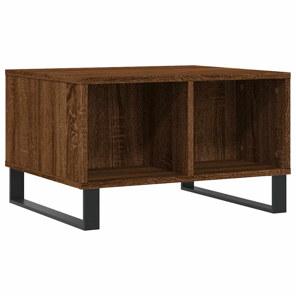 vidaXL Table basse marron aspect chêne 60x50x36,5 cm Bois d'ingénierie