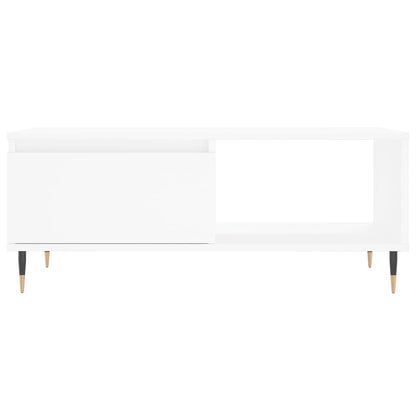 vidaXL Table basse blanche 90x50x36,5 cm en bois d'ingénierie
