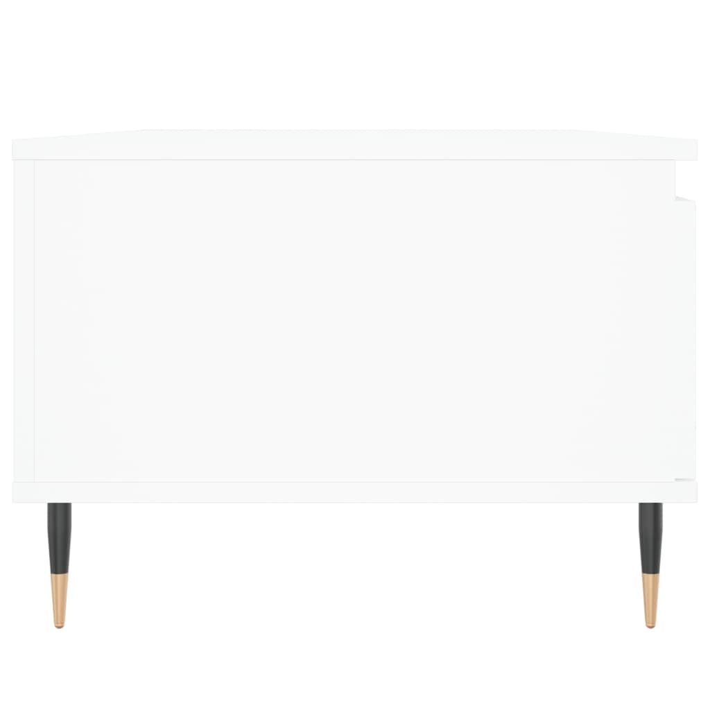 vidaXL Table basse blanche 90x50x36,5 cm en bois d'ingénierie