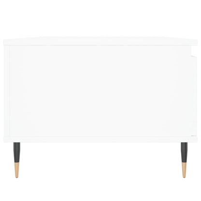 vidaXL Table basse blanche 90x50x36,5 cm en bois d'ingénierie