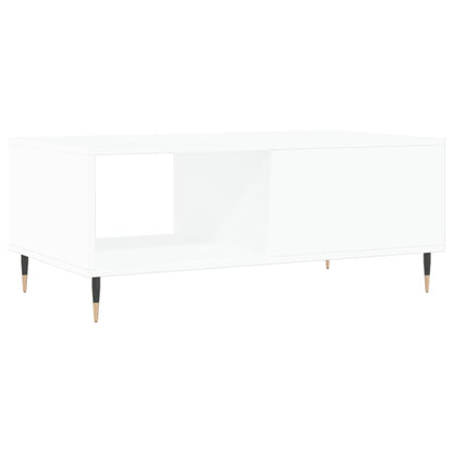 vidaXL Table basse blanche 90x50x36,5 cm en bois d'ingénierie
