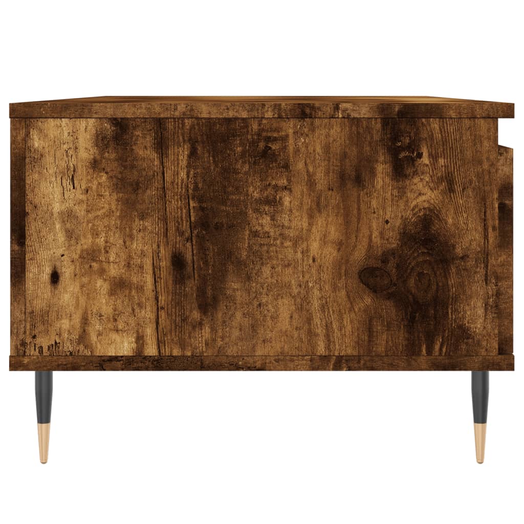 vidaXL Table basse chêne fumé 90x50x36,5 cm bois d'ingénierie