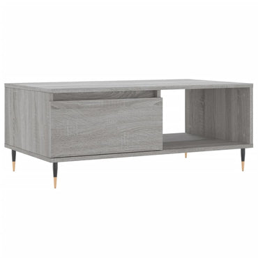 vidaXL Table basse gris sonoma 90x50x36,5 cm en bois d'ingénierie