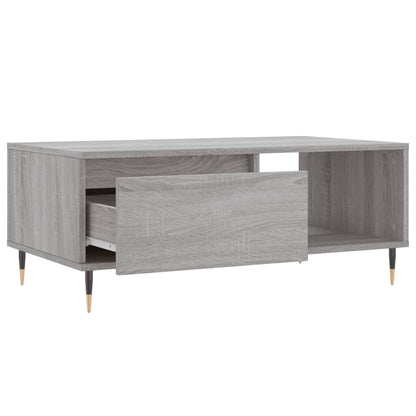 vidaXL Table basse gris sonoma 90x50x36,5 cm en bois d'ingénierie