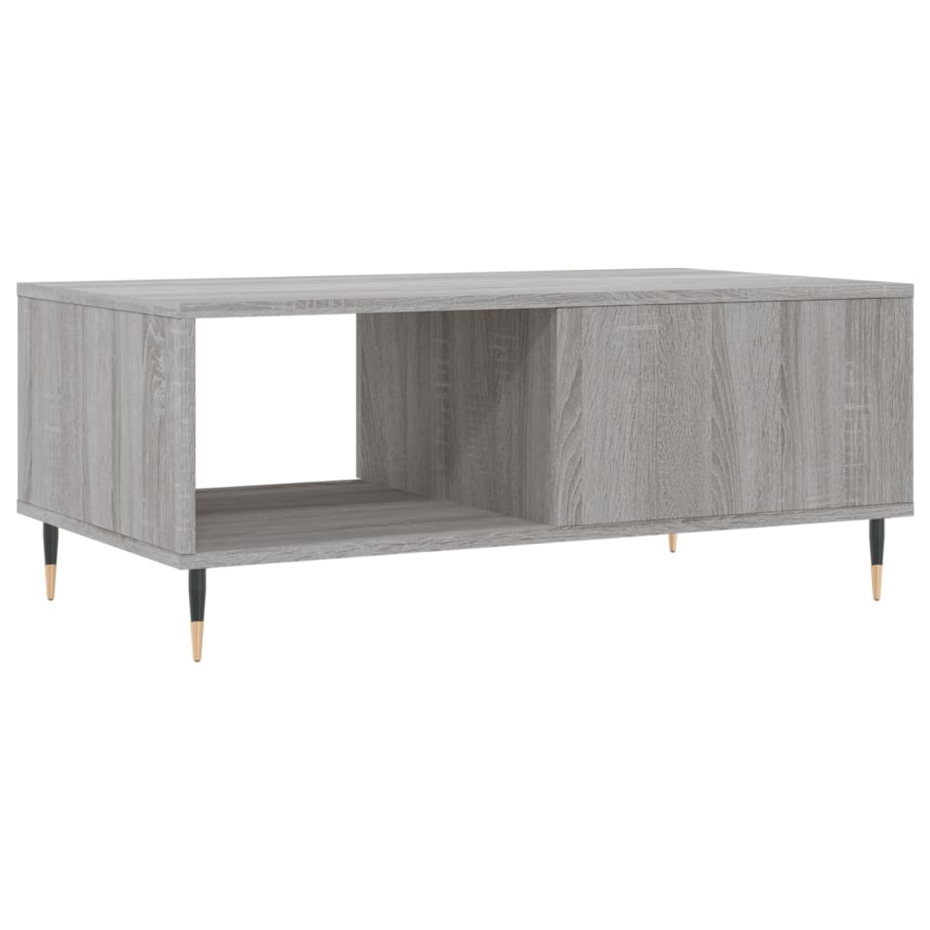 vidaXL Table basse gris sonoma 90x50x36,5 cm en bois d'ingénierie