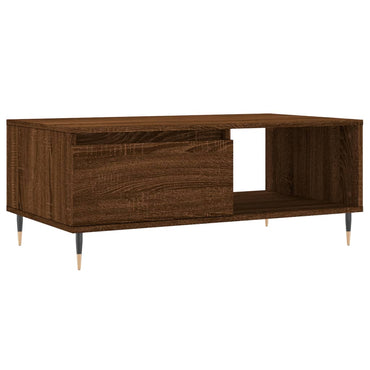 vidaXL Table basse marron aspect chêne 90x50x36,5 cm bois d'ingénierie