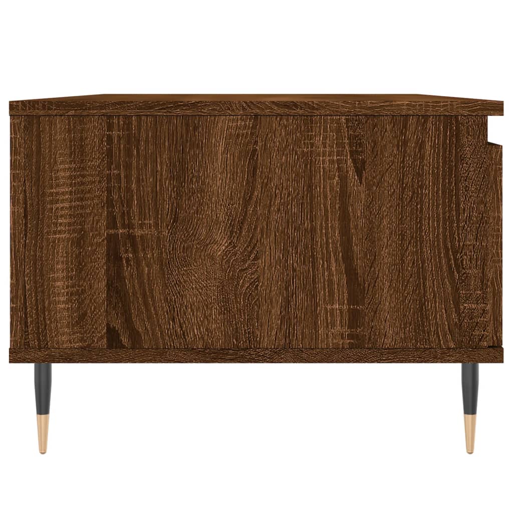vidaXL Table basse marron aspect chêne 90x50x36,5 cm bois d'ingénierie