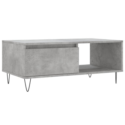 vidaXL Table basse gris béton 90x50x36,5 cm Aggloméré