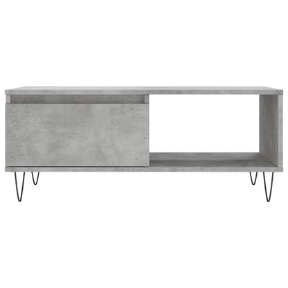 vidaXL Table basse gris béton 90x50x36,5 cm Aggloméré