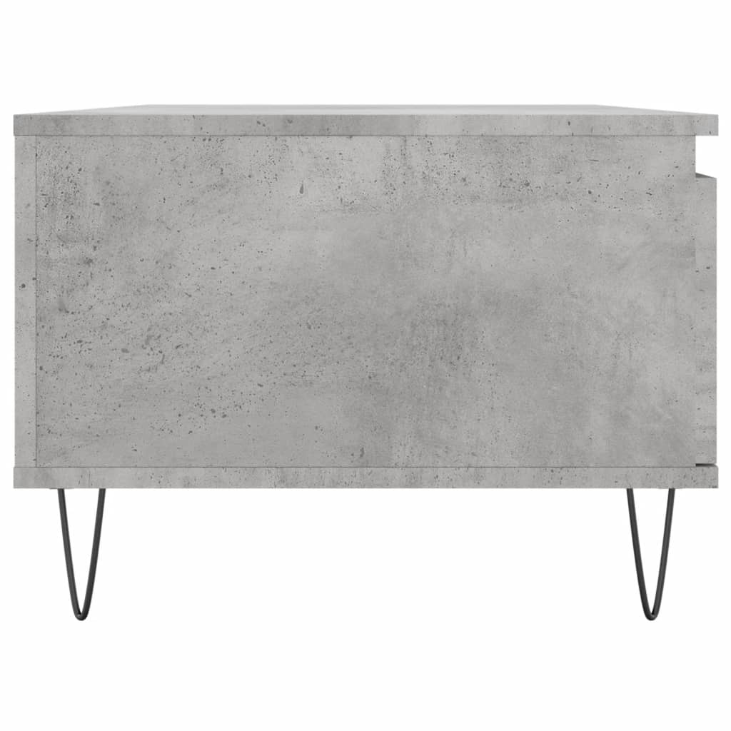 vidaXL Table basse gris béton 90x50x36,5 cm Aggloméré