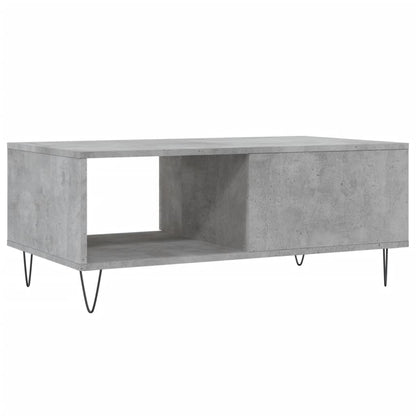 vidaXL Table basse gris béton 90x50x36,5 cm Aggloméré