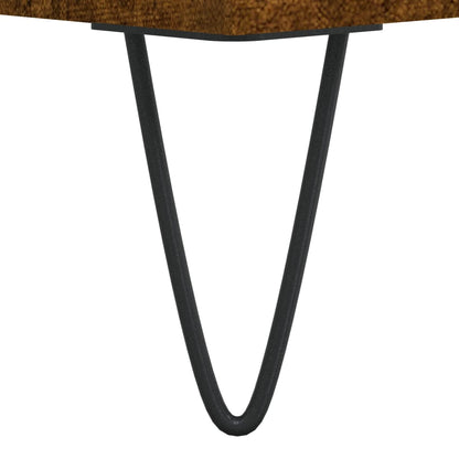 vidaXL Table basse chêne fumé 90x50x36,5 cm bois d'ingénierie