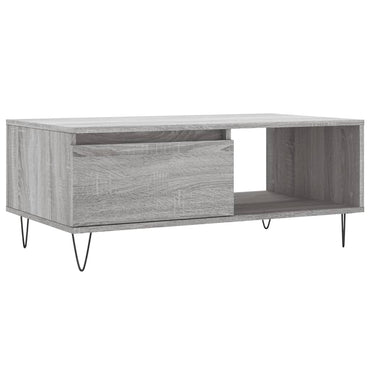 vidaXL Table basse gris sonoma 90x50x36,5 cm en bois d'ingénierie