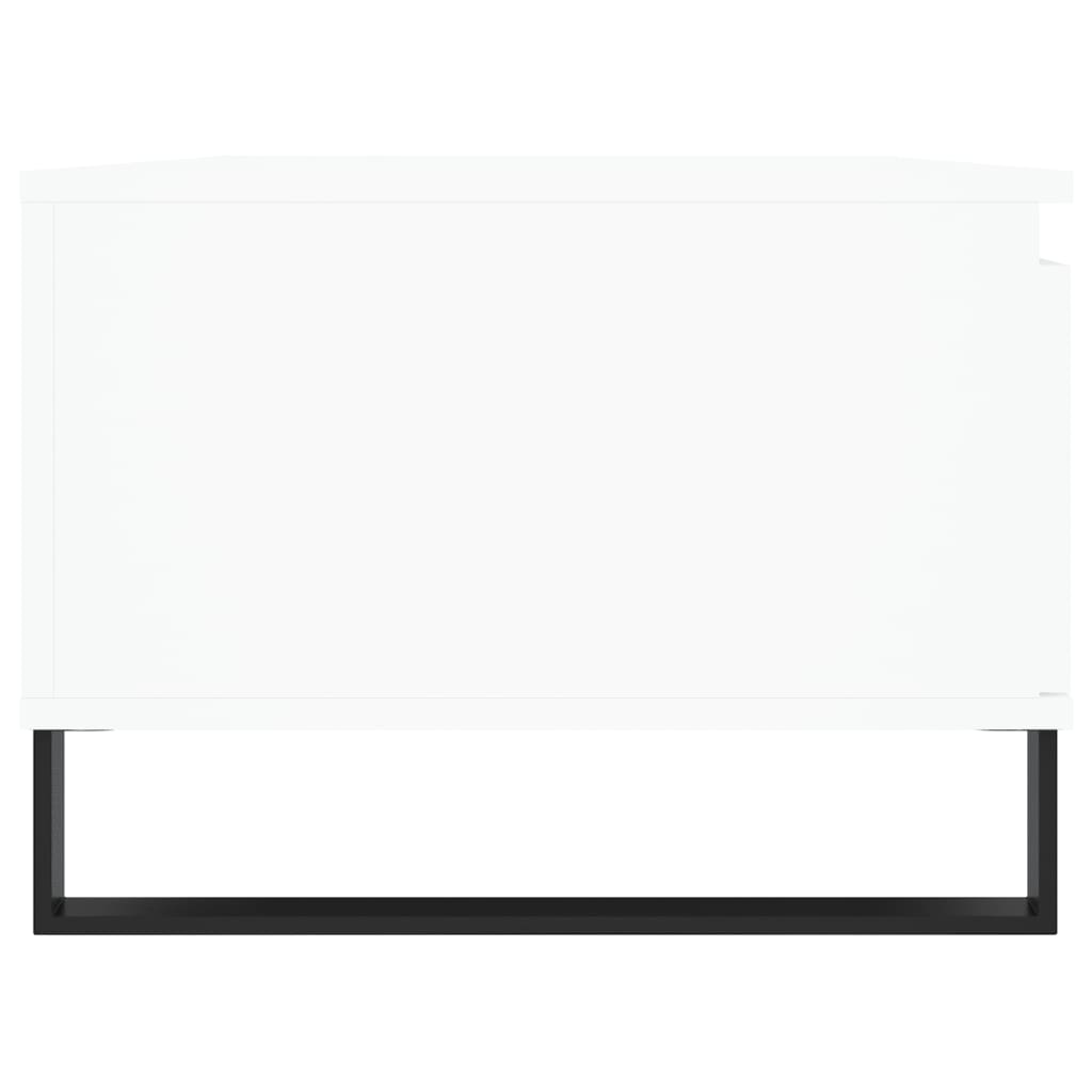vidaXL Table basse blanche 90x50x36,5 cm en bois d'ingénierie