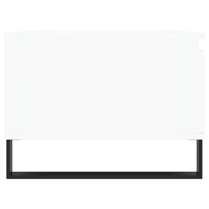 vidaXL Table basse blanche 90x50x36,5 cm en bois d'ingénierie