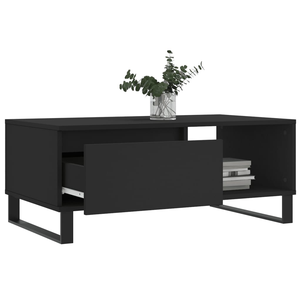 vidaXL Couchtisch Schwarz 90x50x36,5 cm Holzwerkstoff