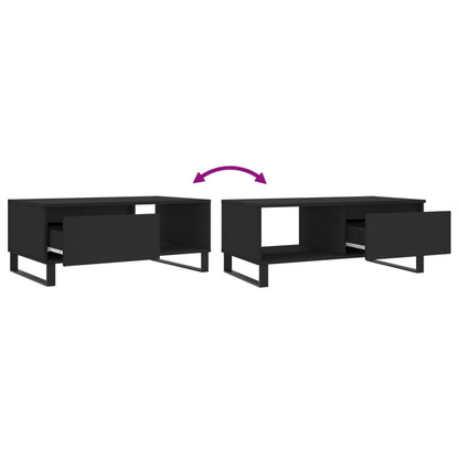 vidaXL Couchtisch Schwarz 90x50x36,5 cm Holzwerkstoff