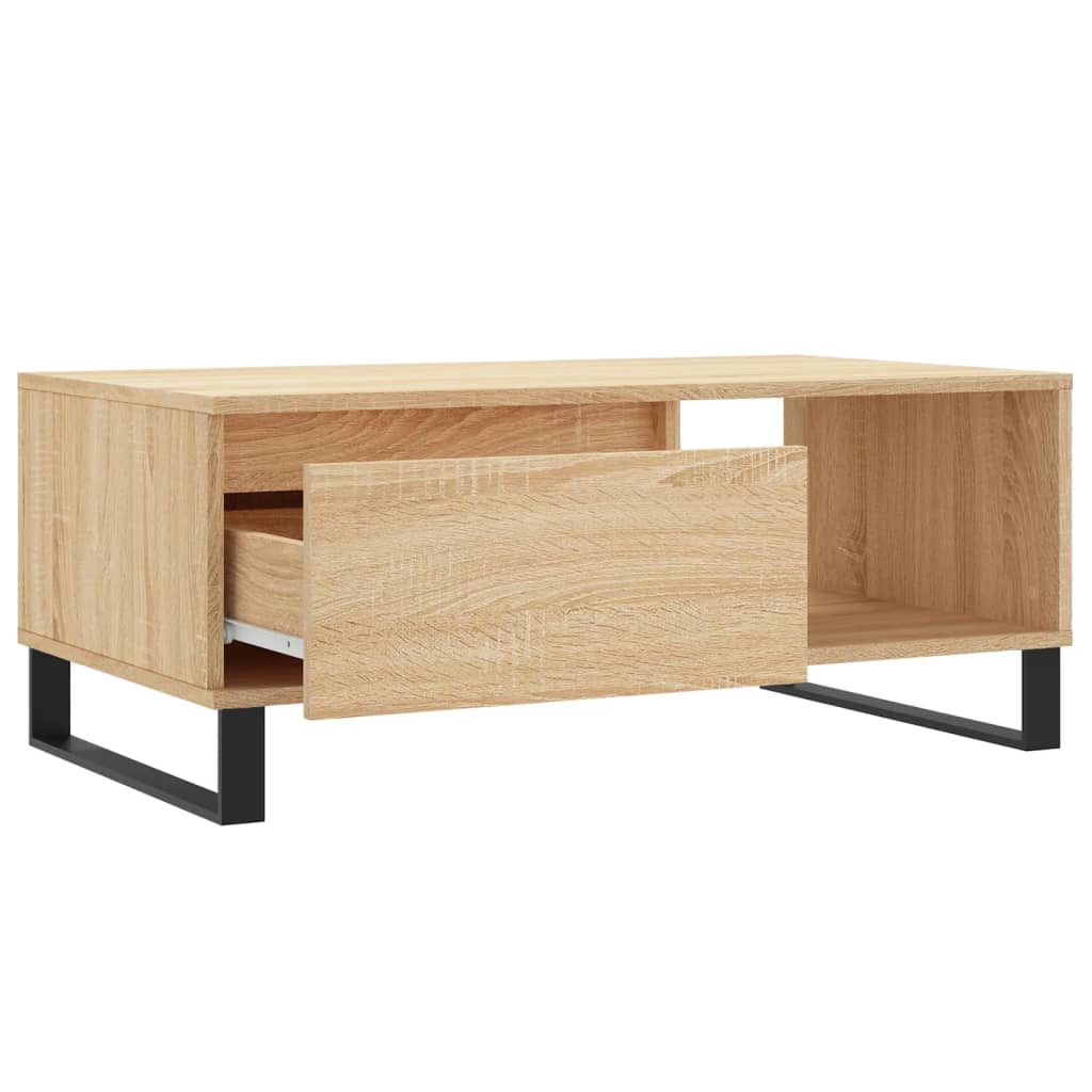 vidaXL Table basse chêne Sonoma 90x50x36,5 cm aggloméré