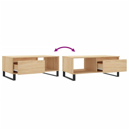 vidaXL Table basse chêne Sonoma 90x50x36,5 cm aggloméré