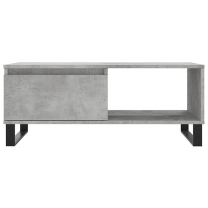 vidaXL Table basse gris béton 90x50x36,5 cm Aggloméré