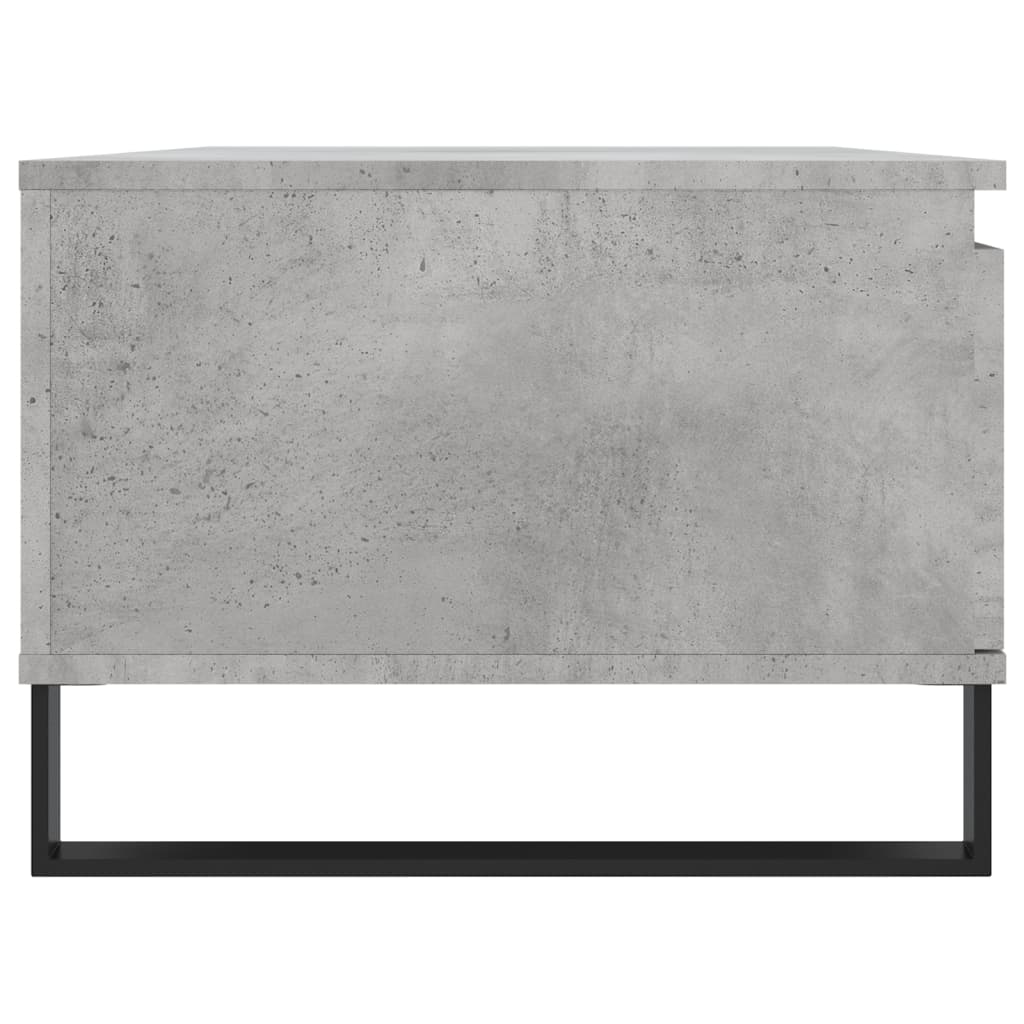 vidaXL Table basse gris béton 90x50x36,5 cm Aggloméré