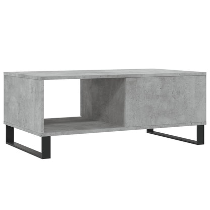 vidaXL Table basse gris béton 90x50x36,5 cm Aggloméré