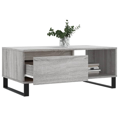 vidaXL Table basse gris sonoma 90x50x36,5 cm en bois d'ingénierie