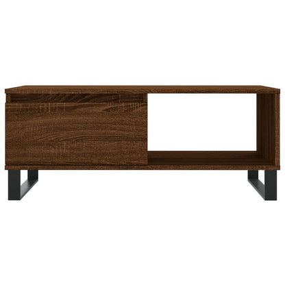 vidaXL Table basse marron aspect chêne 90x50x36,5 cm bois d'ingénierie