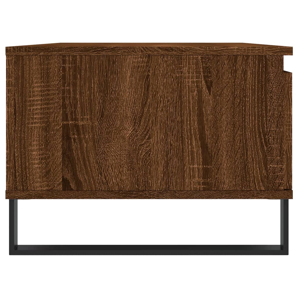 vidaXL Table basse marron aspect chêne 90x50x36,5 cm bois d'ingénierie