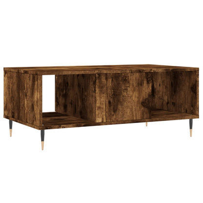 vidaXL Table basse chêne fumé 90x50x36,5 cm bois d'ingénierie