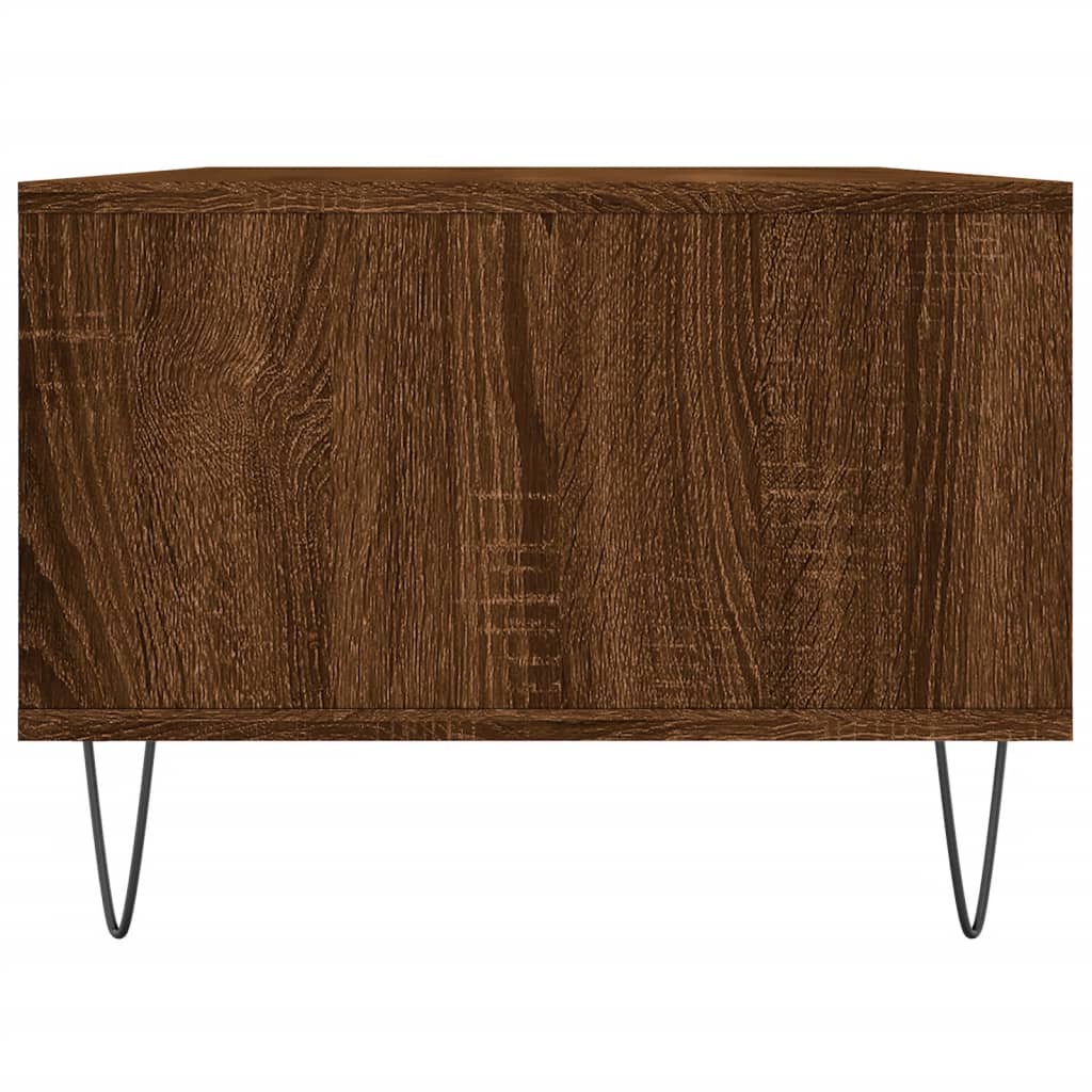 vidaXL Table basse marron aspect chêne 90x50x36,5 cm bois d'ingénierie