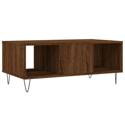 vidaXL Table basse marron aspect chêne 90x50x36,5 cm bois d'ingénierie