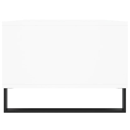 vidaXL Table basse blanche 90x50x36,5 cm en bois d'ingénierie