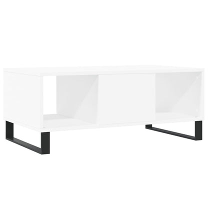 vidaXL Table basse blanche 90x50x36,5 cm en bois d'ingénierie