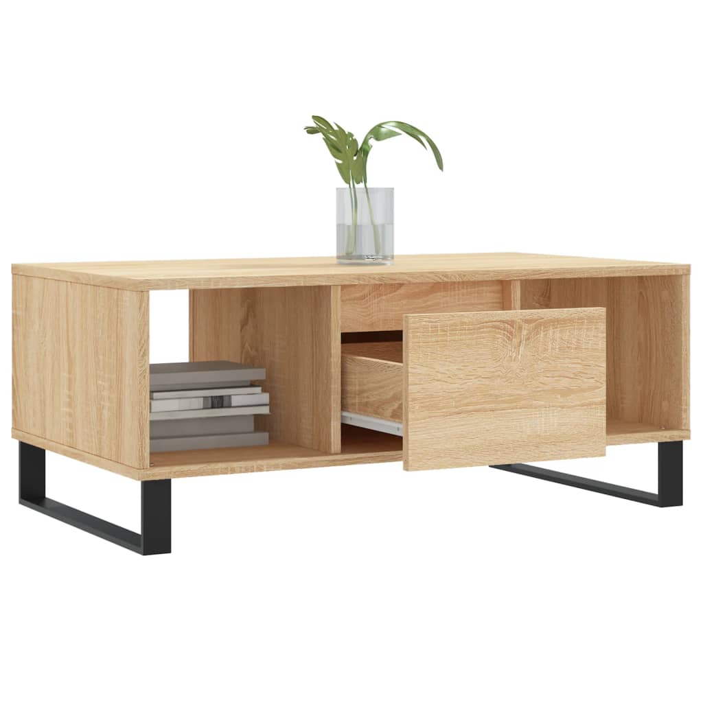 vidaXL Table basse chêne Sonoma 90x50x36,5 cm aggloméré