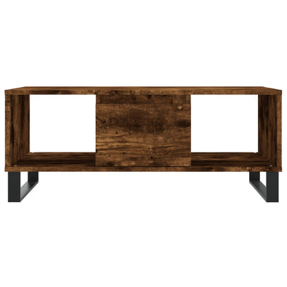 vidaXL Table basse chêne fumé 90x50x36,5 cm bois d'ingénierie