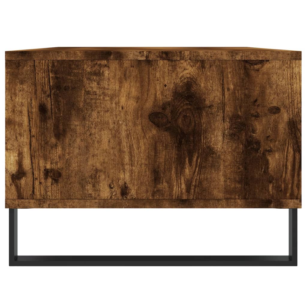 vidaXL Table basse chêne fumé 90x50x36,5 cm bois d'ingénierie