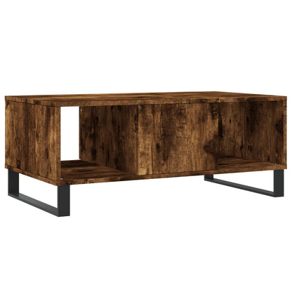 vidaXL Table basse chêne fumé 90x50x36,5 cm bois d'ingénierie