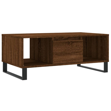 vidaXL Table basse marron aspect chêne 90x50x36,5 cm bois d'ingénierie