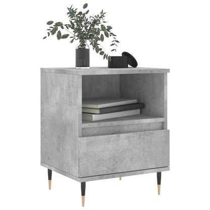 vidaXL Tables de chevet 2 pcs Gris béton 40x35x50 cm Bois d'ingénierie