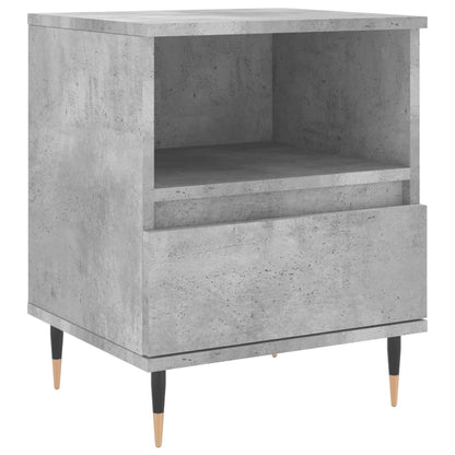 vidaXL Tables de chevet 2 pcs Gris béton 40x35x50 cm Bois d'ingénierie