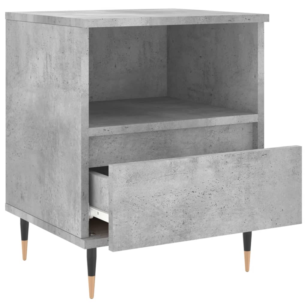 vidaXL Tables de chevet 2 pcs Gris béton 40x35x50 cm Bois d'ingénierie