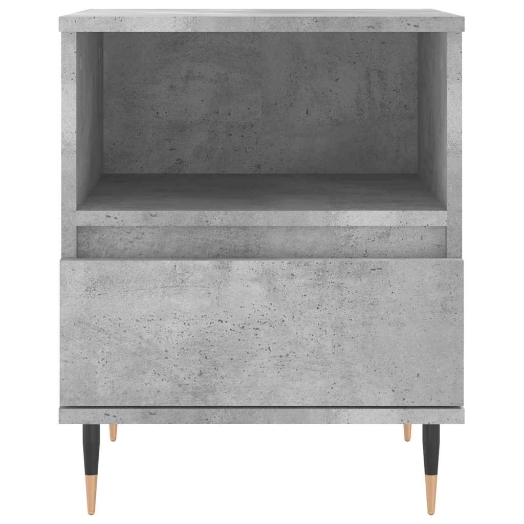 vidaXL Tables de chevet 2 pcs Gris béton 40x35x50 cm Bois d'ingénierie