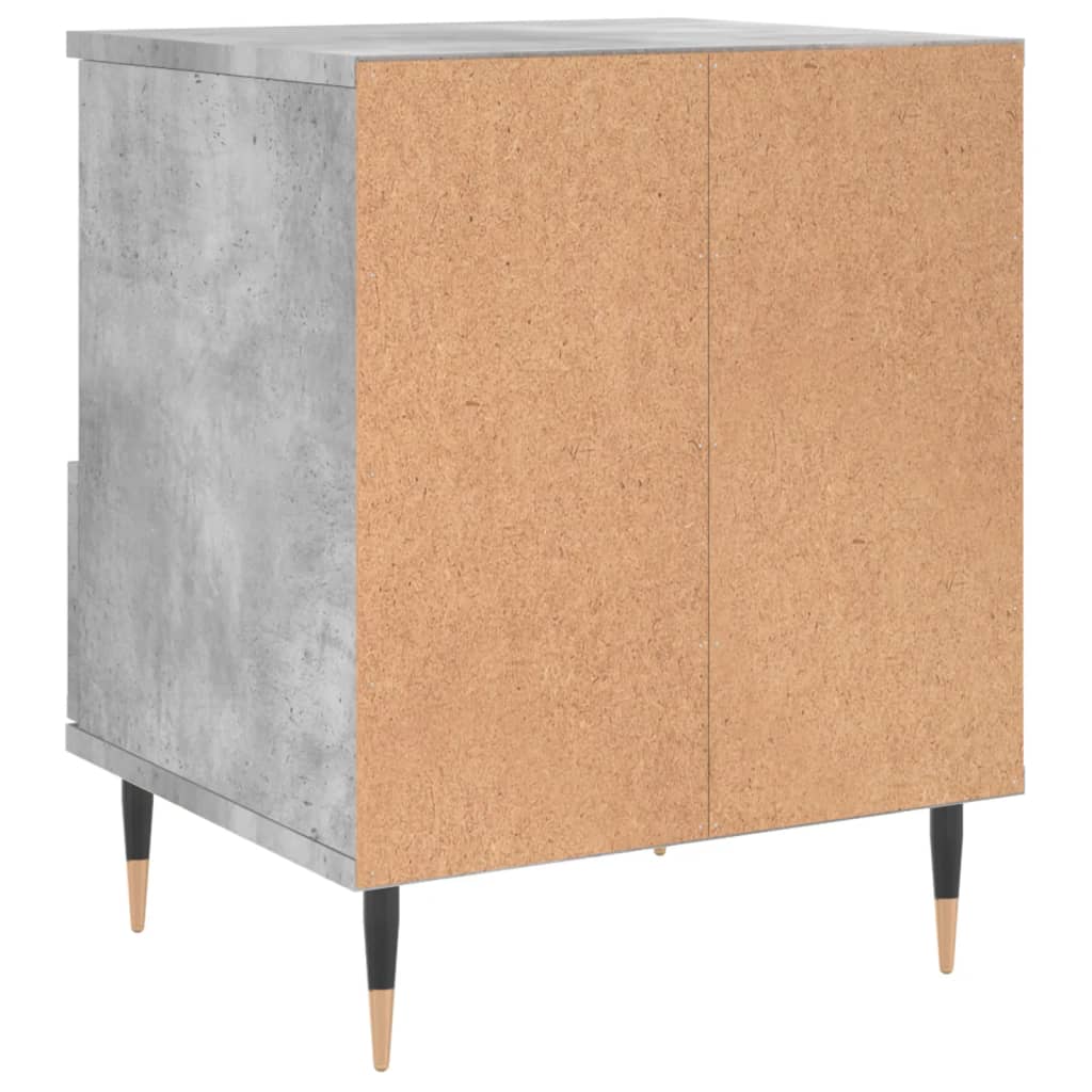 vidaXL Tables de chevet 2 pcs Gris béton 40x35x50 cm Bois d'ingénierie