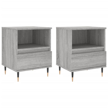 vidaXL Nachttische 2 Stk. Grau Sonoma 40x35x50 cm Holzwerkstoff
