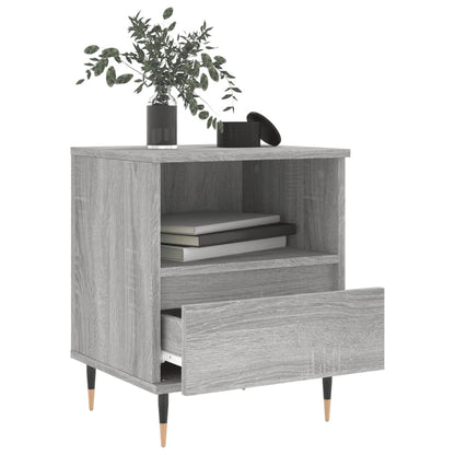 vidaXL Tables de chevet 2 pcs gris Sonoma 40x35x50 cm bois d'ingénierie