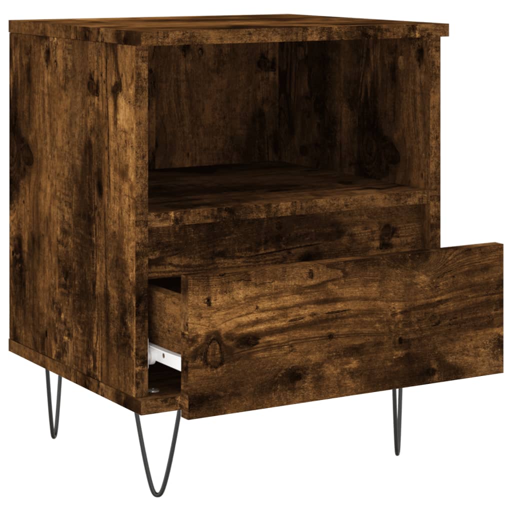 vidaXL Nachttisch Räuchereiche 40x35x50 cm Holzwerkstoff