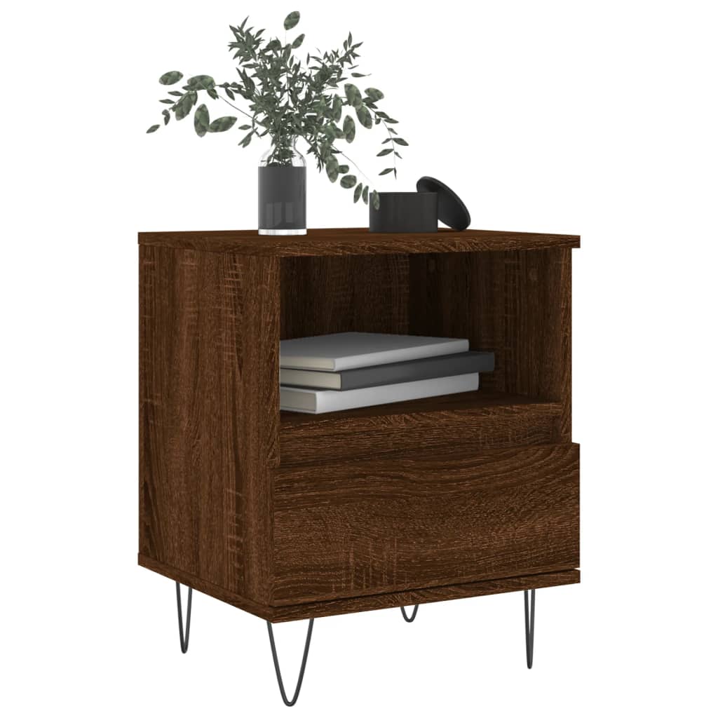 vidaXL Nachttisch Braun Eichen-Optik 40x35x50 cm Holzwerkstoff